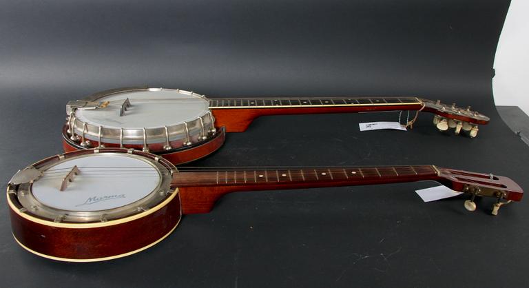 BANJO, 2 st, Marma, Tyskland, 1900-tal.