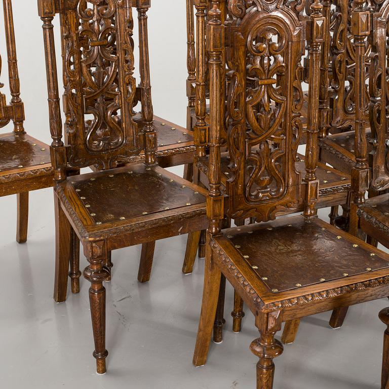 TEN LATE 19TH CENTURY CHAIRS.