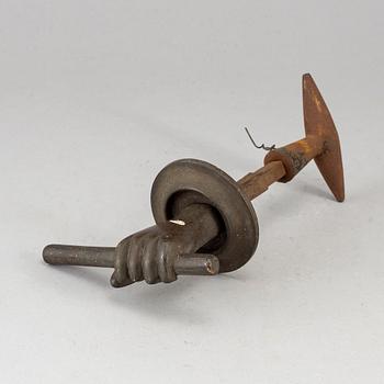 A 19th century bronze dor handle.