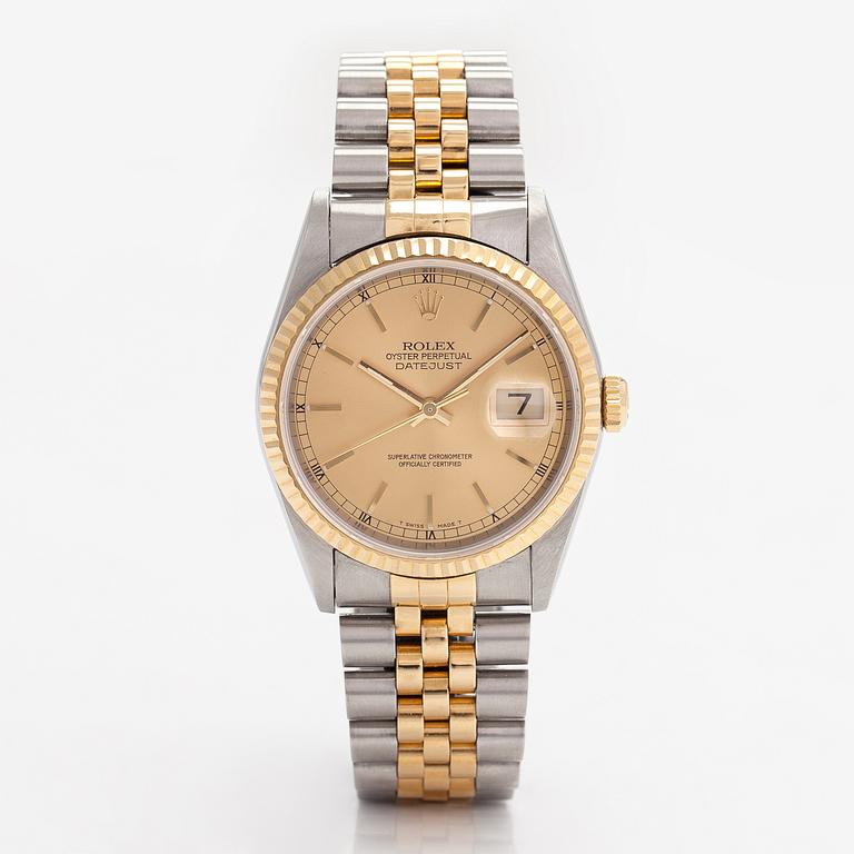 Rolex, Oyster Perpetual Datejust, rannekello, 36 mm.