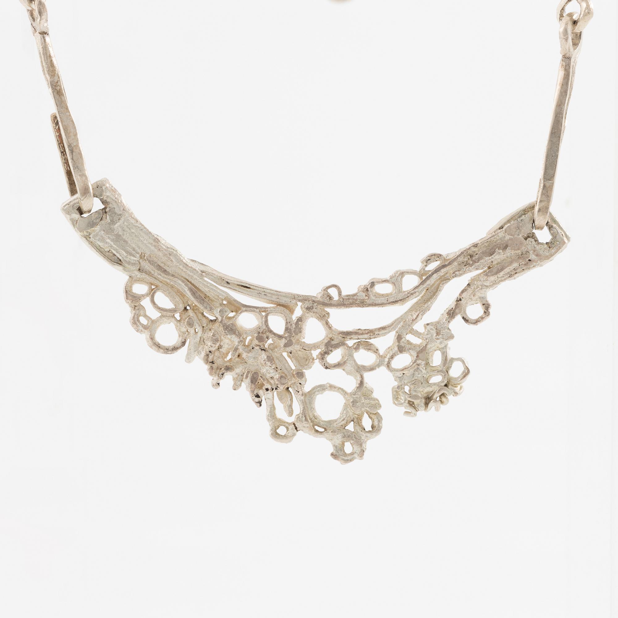 Lars Arby, a necklace and a pendant, sterling silver and silver, Gothenburg.