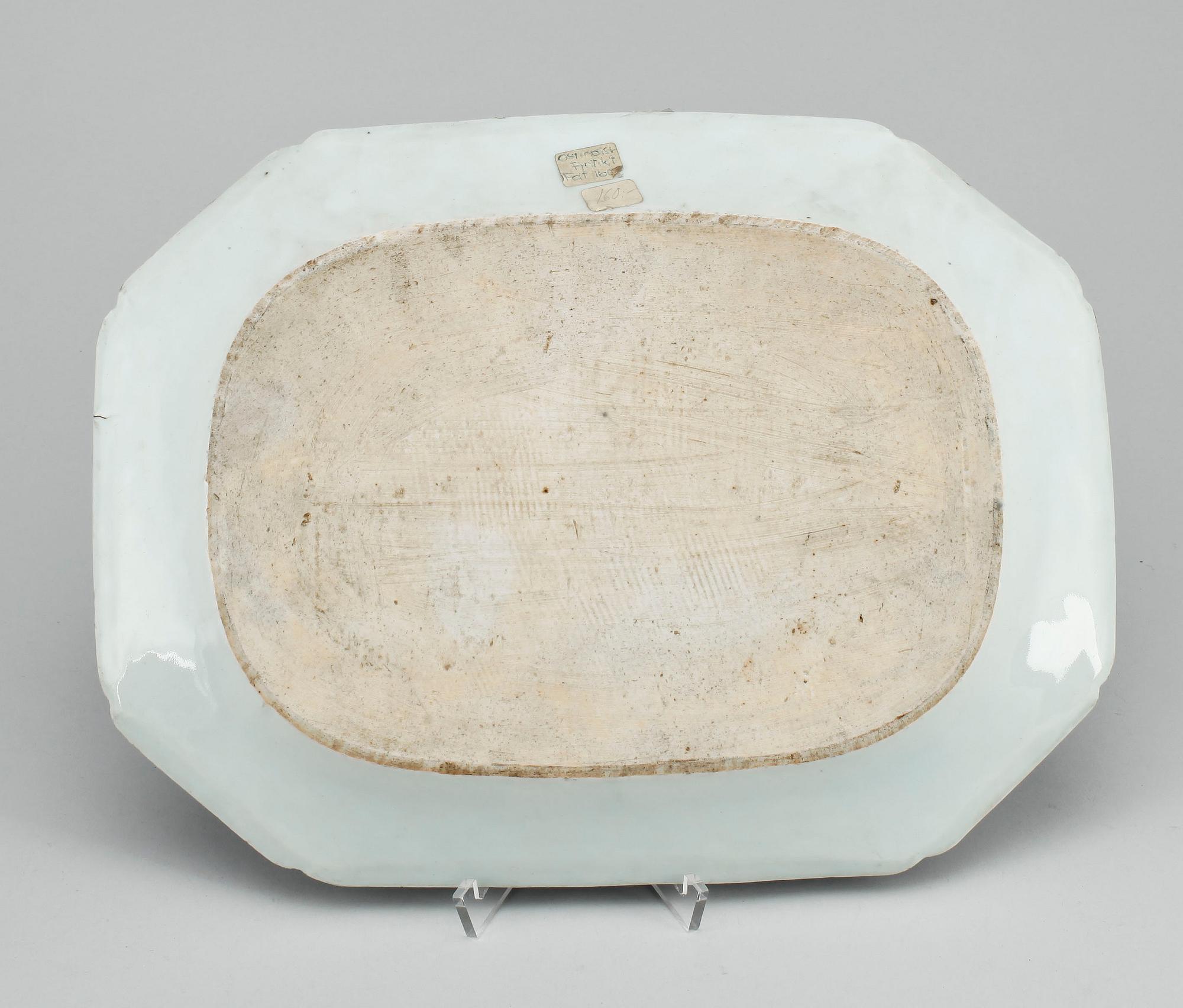 STEKFAT, kompaniporslin. Qing dynastin, Qianlong (1736-95).