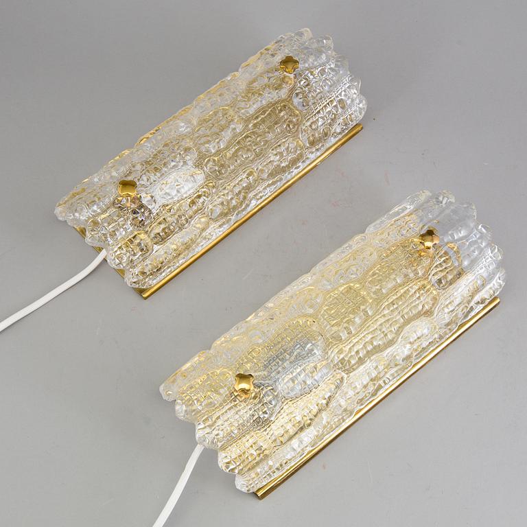 A pair of wall lamps by Carl Fagerlund, 20th century.