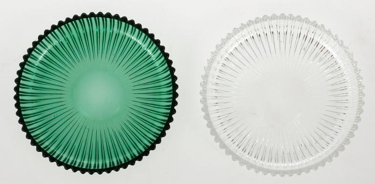 SERVISDELAR, glas, 43 st, "Reffla", Arthur Percy, Gullaskruf, formgiven 1952.