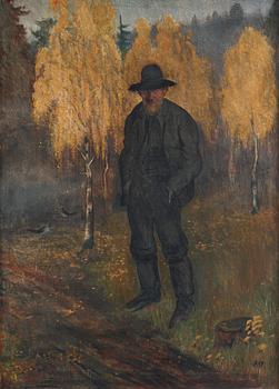 430. Ivar Arosenius, Man in an autumn landscape.