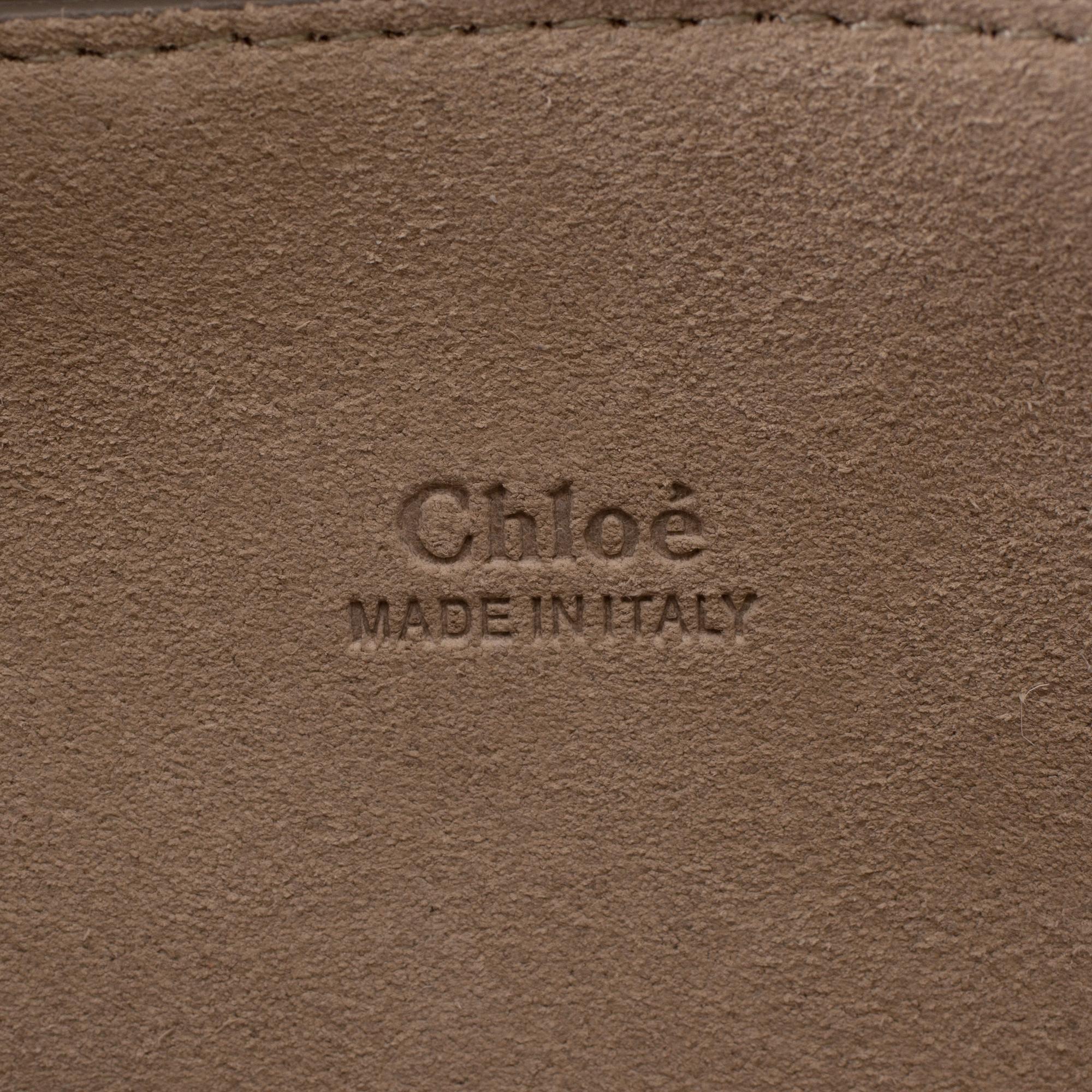 A Chloé "Faye" handbag with imitation leopard.