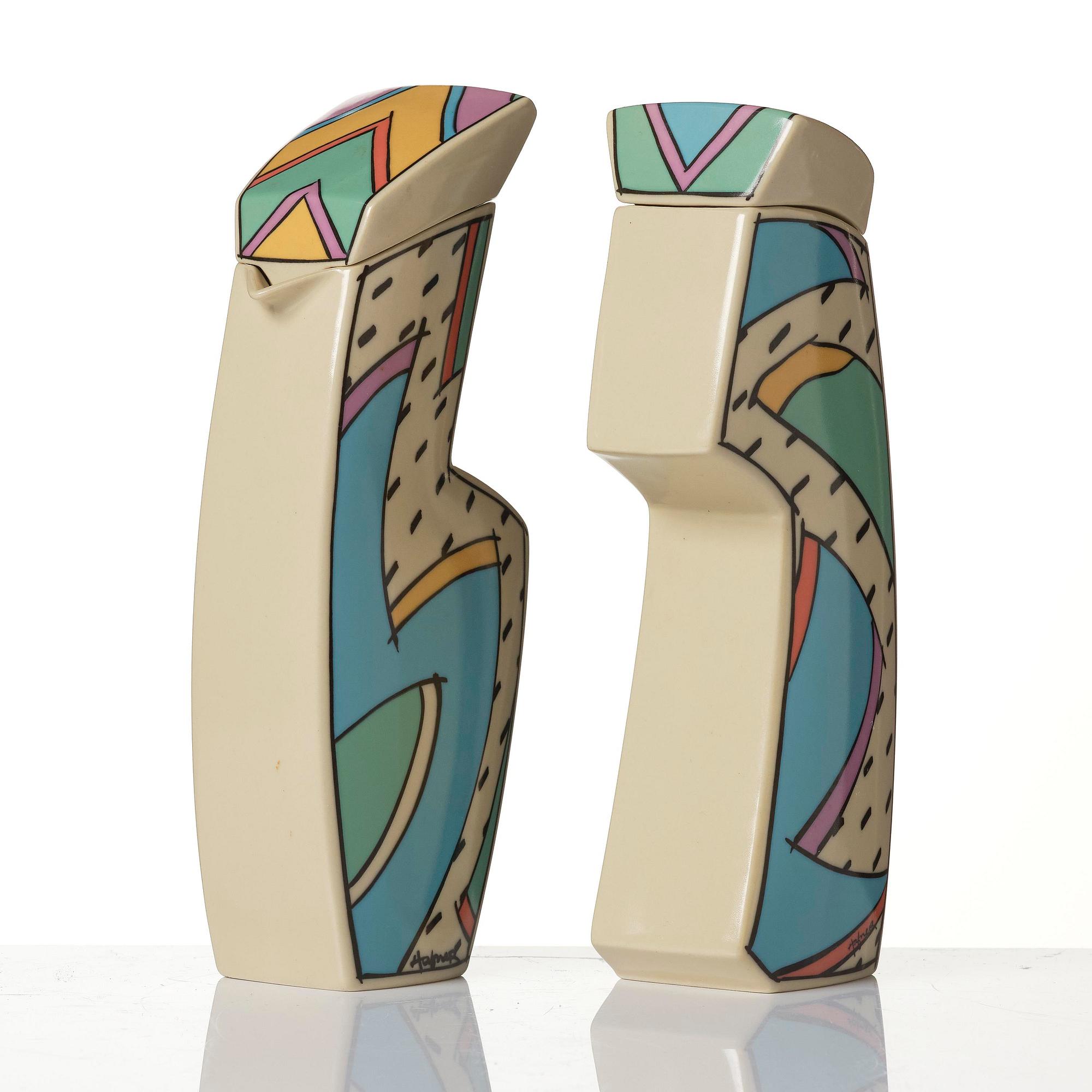 Dorothy Hafner, a 47-piece "Flash" ceramic dinner service, Rosenthal, Germany, post 1984.
