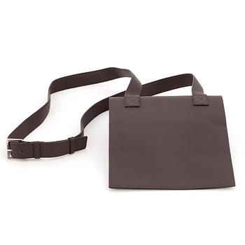 PINEL & PINEL, 2 brown calf leather bags.
