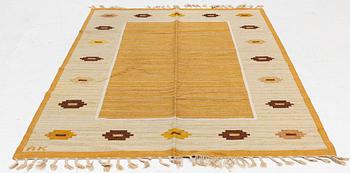 Aina Konge, attributed to, flat weave, signed AK, approx. 245 x 170 cm.