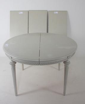 MATSALSMÖBLEMANG, 12 delar. Gustaviansk stil.