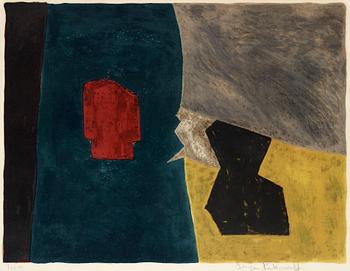 381. Serge Poliakoff, "Composition bleue, jaune et grise".