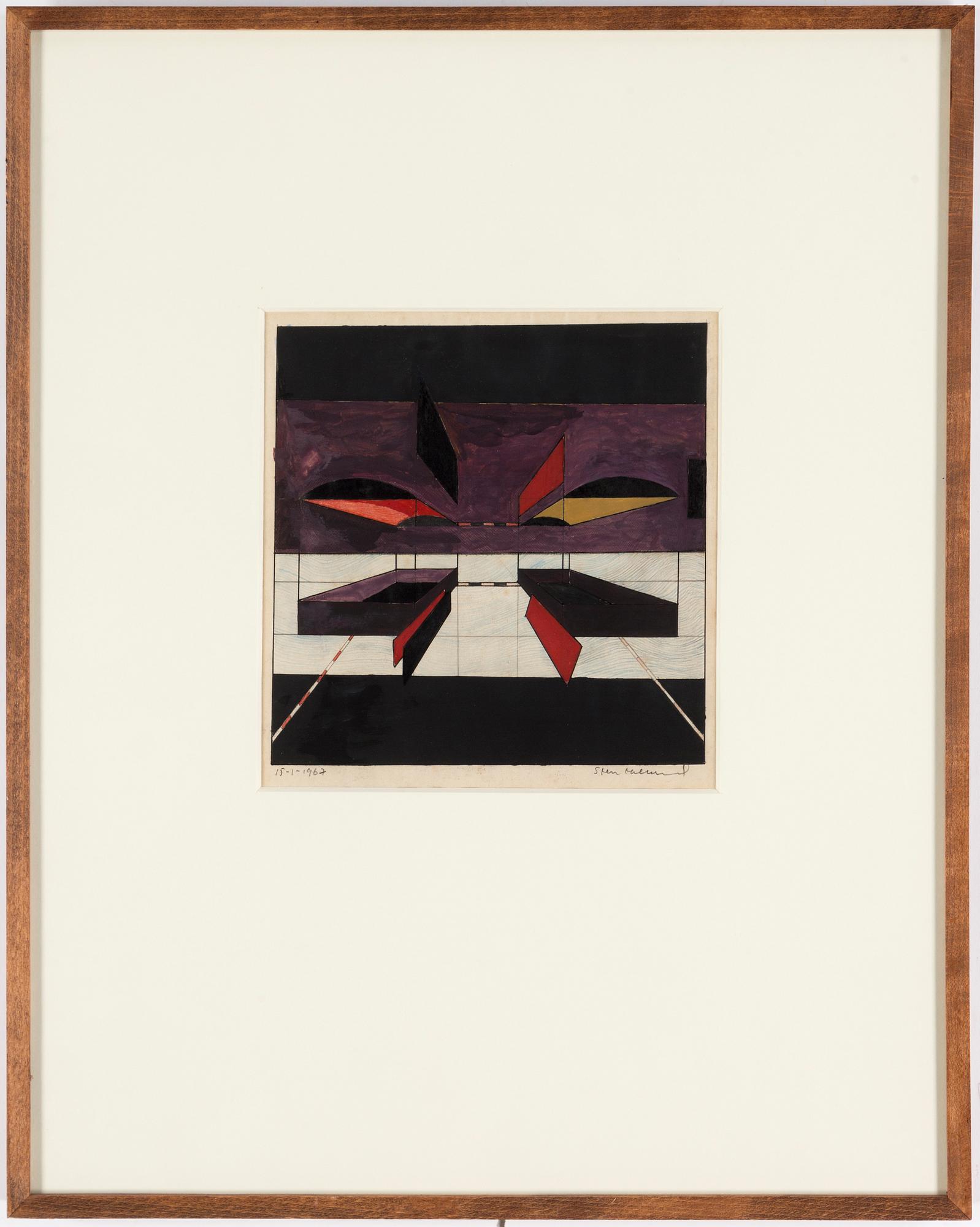 STEN EKLUND, gouache, signed and dated 1967.