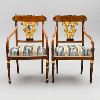 KARMSTOLAR ETT PAR, Ryssland, empire, 1800-talets början.