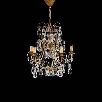 LJUSKRONA, barockstil, 1900-talets mitt. Höjd ca 55 cm.