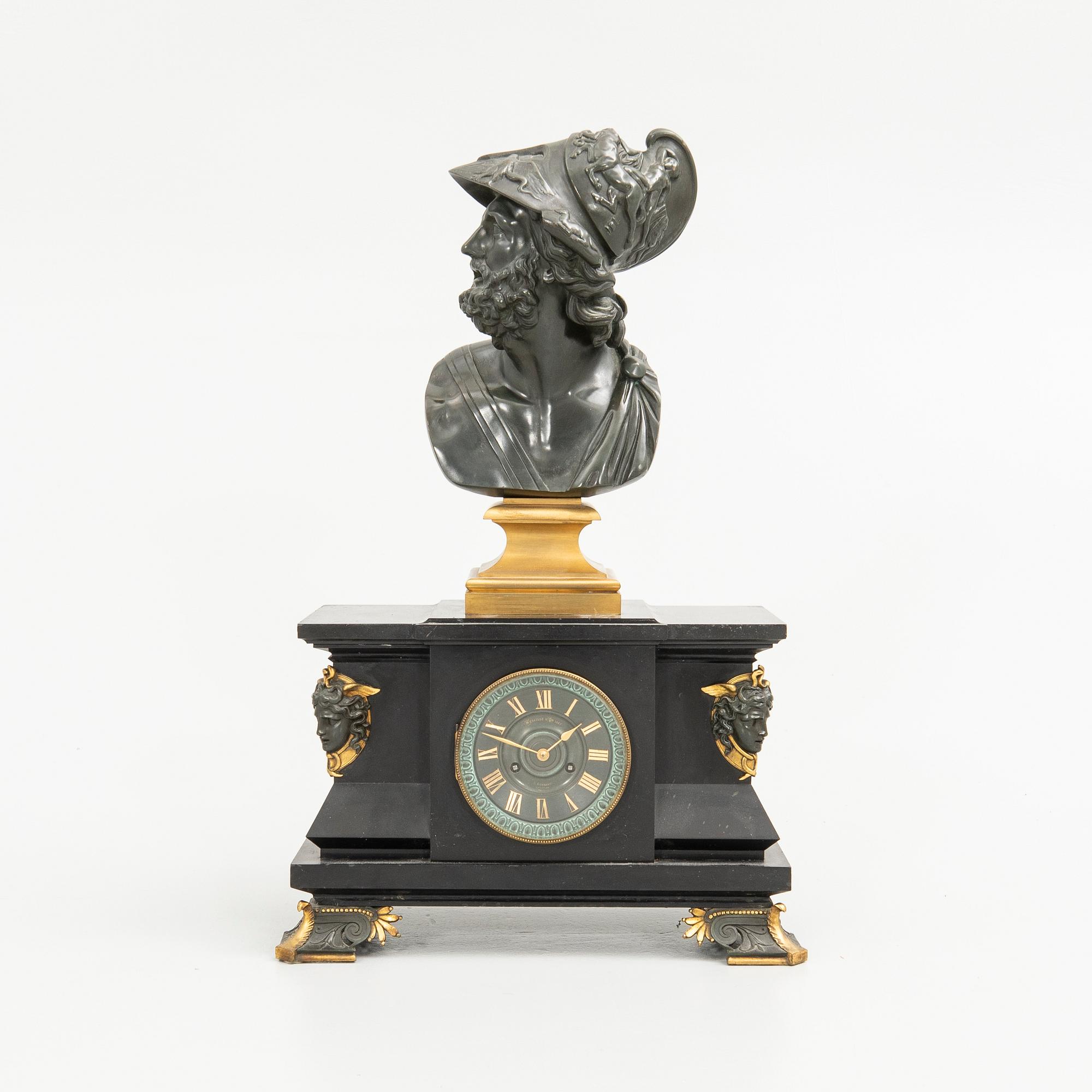 Table pendulum clock, Paris, late 19th century.