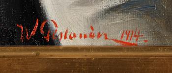 WILLIAM GISLANDER, olja på duk, signerad, daterad 1914.
