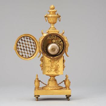 A Louis XVI late 18th century gilt bronze mantel clock for the Russian market.