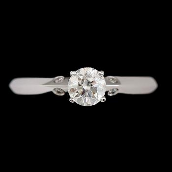 RING, 18 k vitguld, briljantslipade diamanter tot ca 0.53 ct.