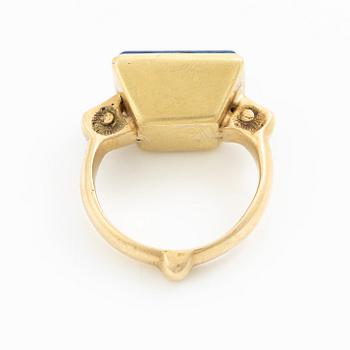 Ring, guld och lapis lazuli, Persien 1800-tal eller äldre.