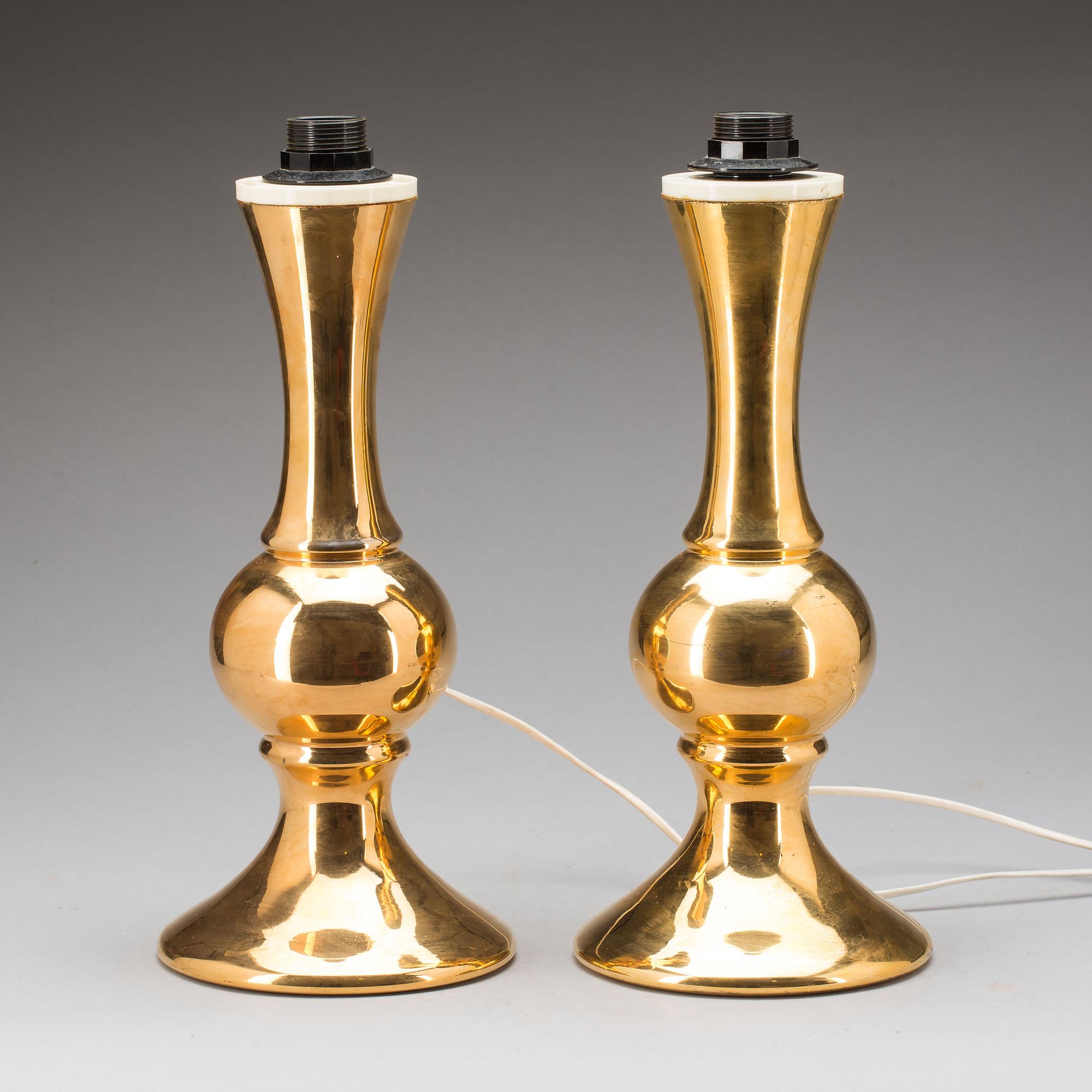 BORDSLAMPOR, ett par, Luxus, 1970-tal.