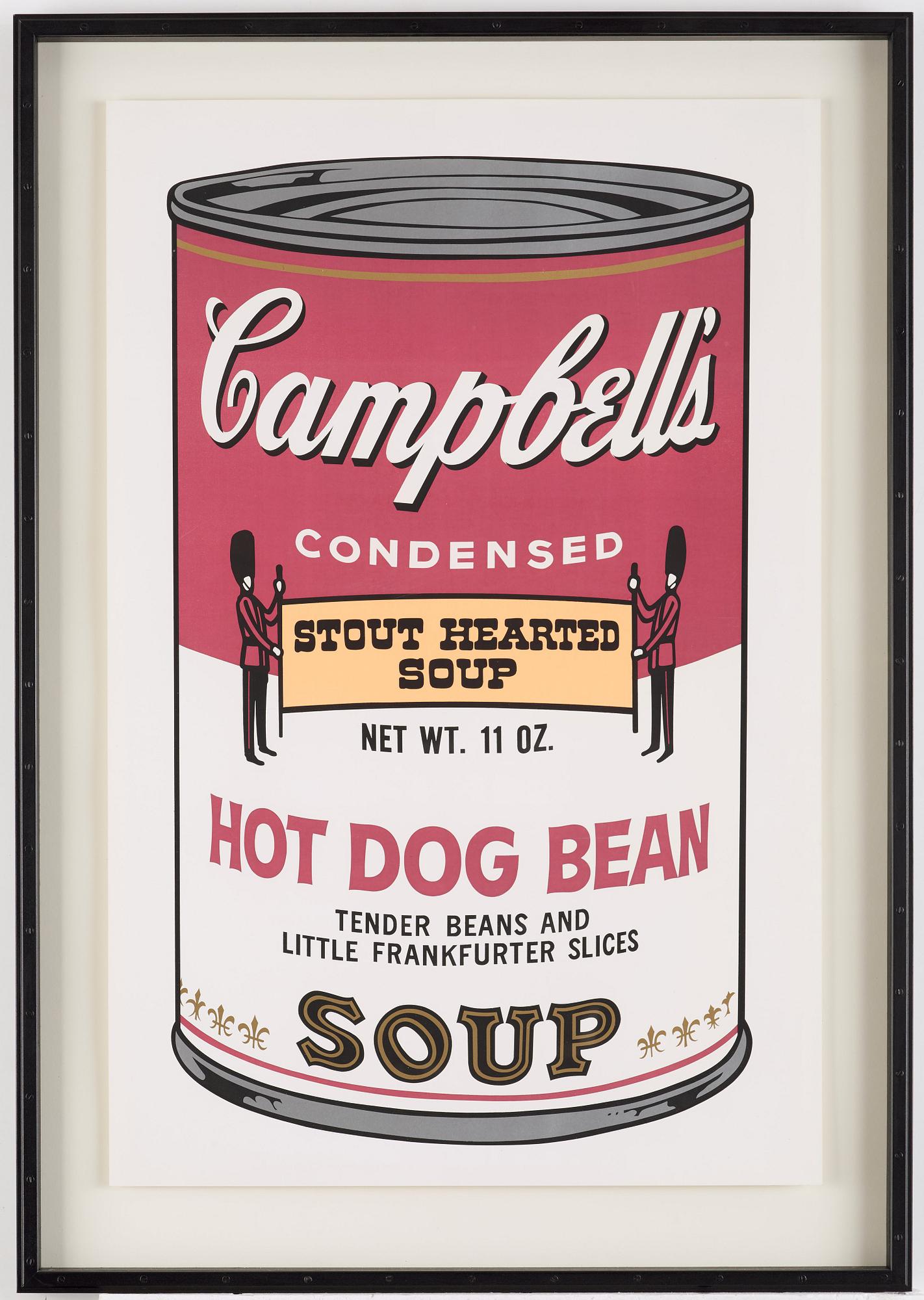 Andy Warhol, "Hot Dog Bean" ur "Campbell's Soup II".