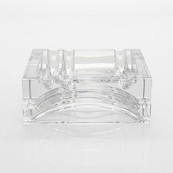 A crystal ashtray, Baccarat, France, latter half of the 20th century.