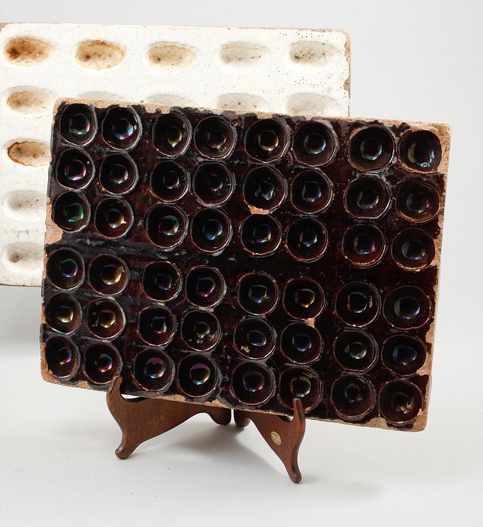 CHOKLADFORMAR, 4 st, lergods, 1900-talets början.
