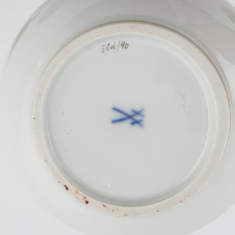 Meissen, a 9+4 pieces porcelain coffee service, 20th century.