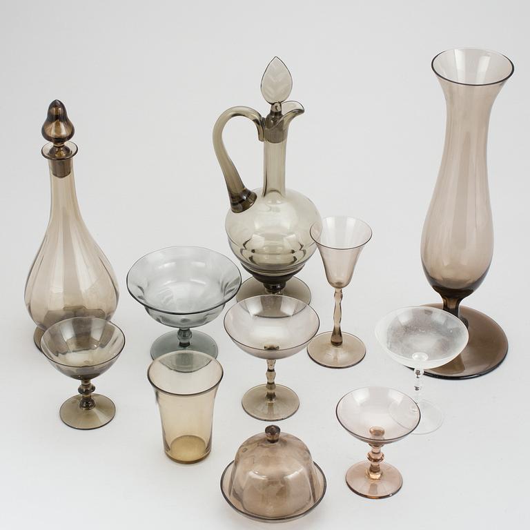 PARTI GLAS, 47 delar, bl a Simon Gate och Edward Hald, Sandviks glasbruk.