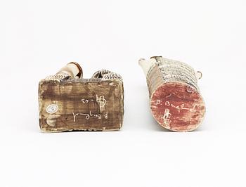 Two Bengt Berglund stoneware sculptures, Gustavsberg studio, one dated 1963.