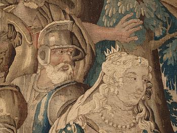 A TAPESTRY, "Cleopatra´s banquet", tapestry weave, ca 281,5 x 370 cm, Flanders 17th century.