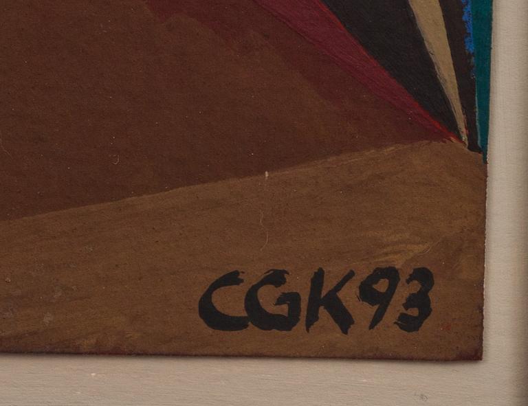 C GÖRAN KARLSSON, gouache på papper, monogramsignerad och daterad -93.