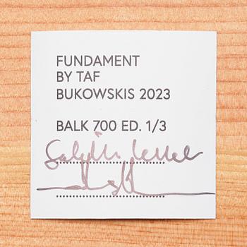 TAF, Gabriella Lenke & Mattias Ståhlbom, "Balk 700", piedestal, ed. 1/3, 2023.