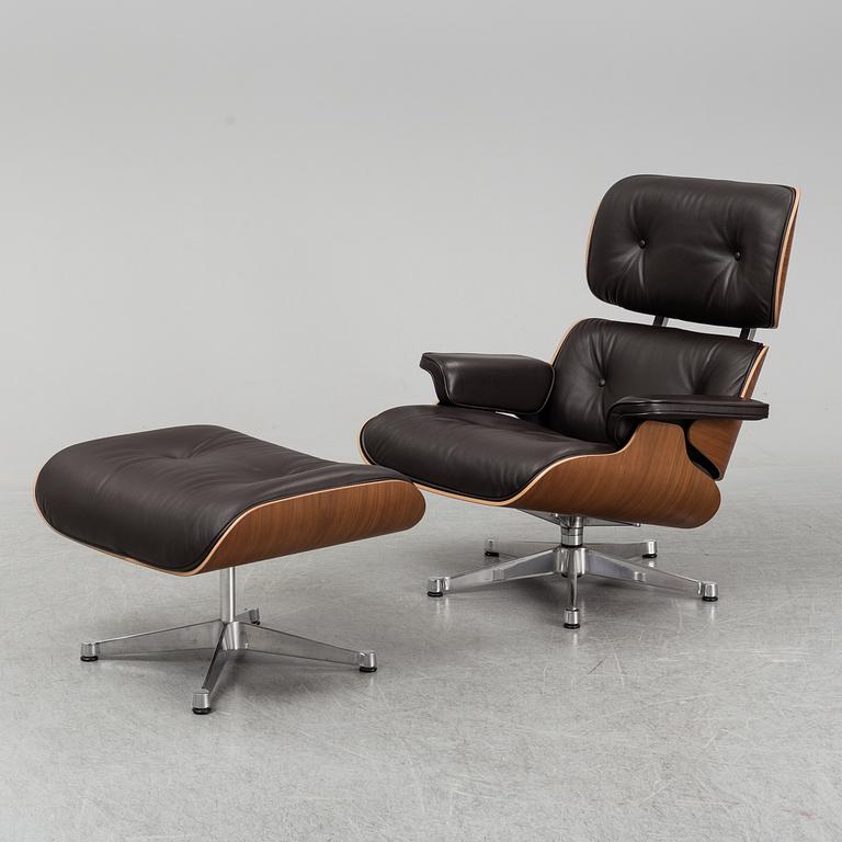 CHARLES & RAY EAMES, a Lounge Chair and Ottoman, Vitra, 2010's.