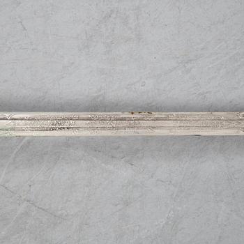 A Regulation Basket hilted broadsword for Highland officers, with scabbard, late 20th Century.