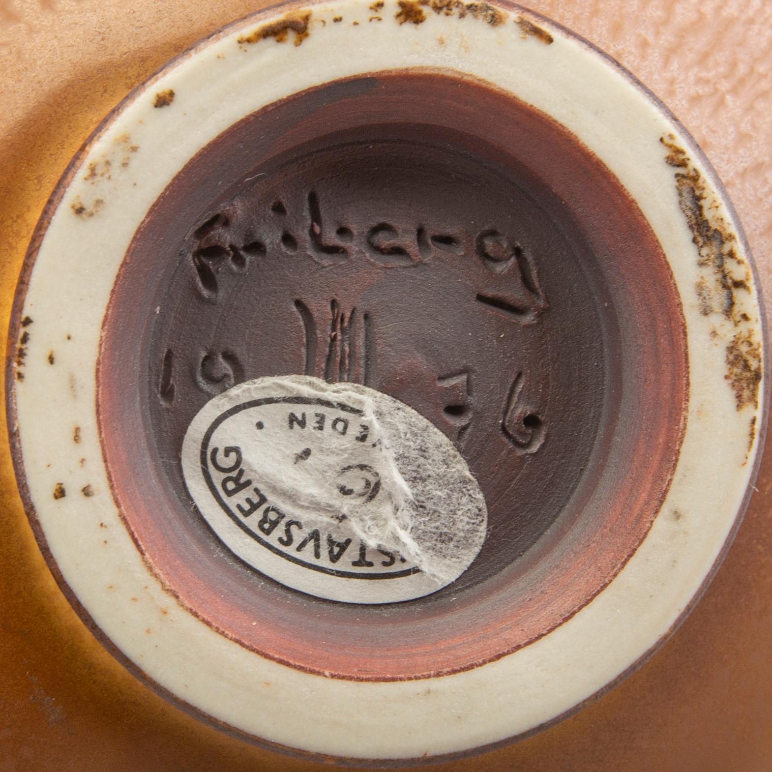 Berndt Friberg,  a stoneware vase, Gustavsberg studio, signed and dated 1976.