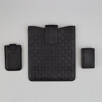 Gucci, ipad-case, key-case and mobile-case.