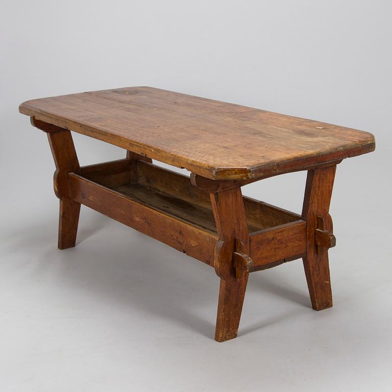 A trestle table, vernacular, Finland, early 19th century.