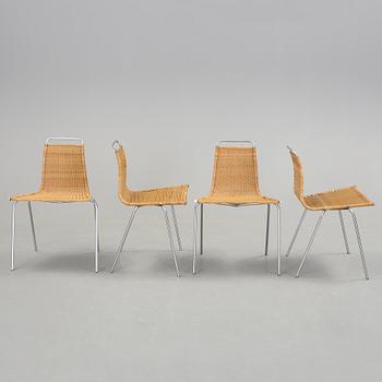 STOLAR, 4 st, Poul Kjaerholm, "PK-1" för E Kold Christensen, Danmark.