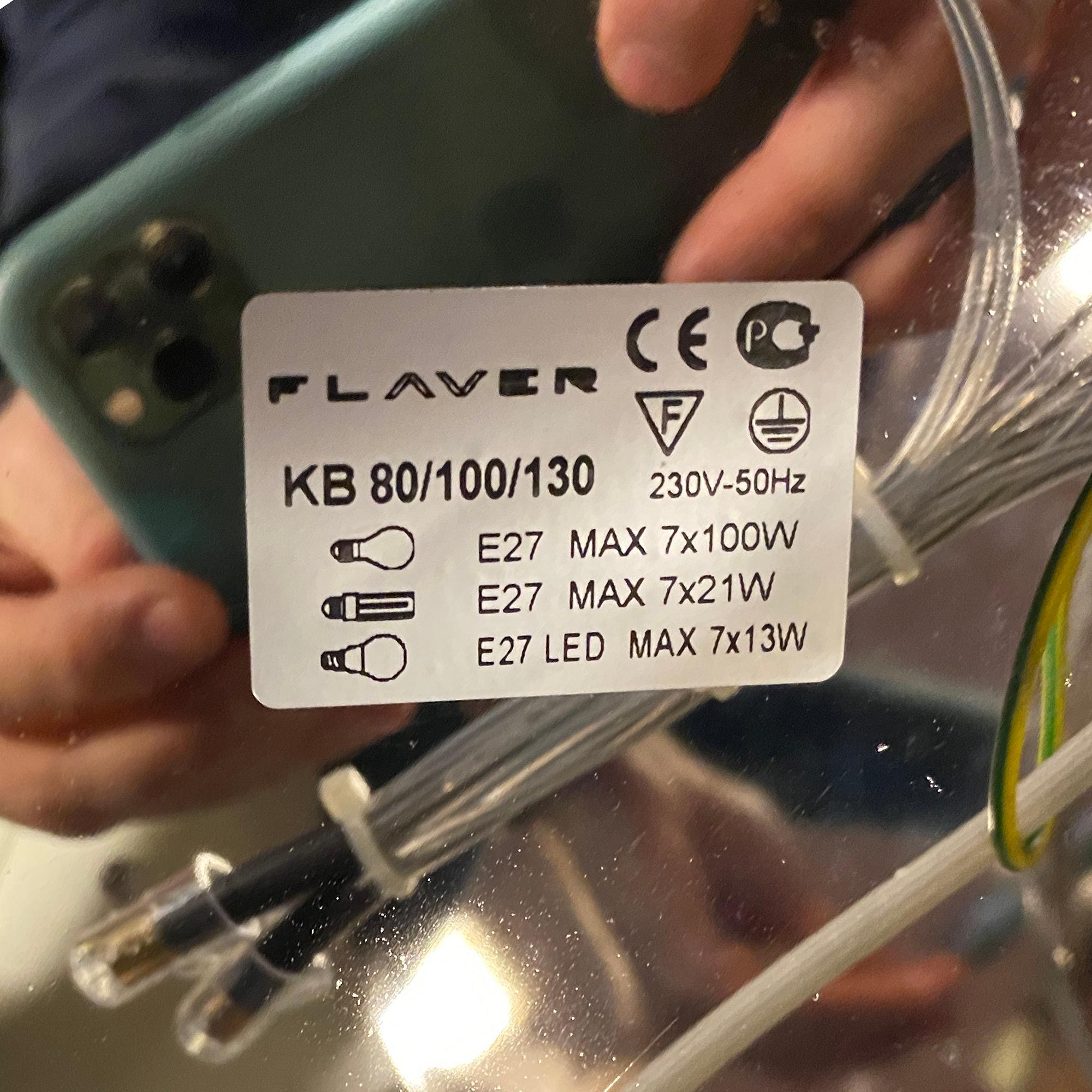 A ceiling lamp by Claudio Marturano manufactured by Flaver Italy 21th century.