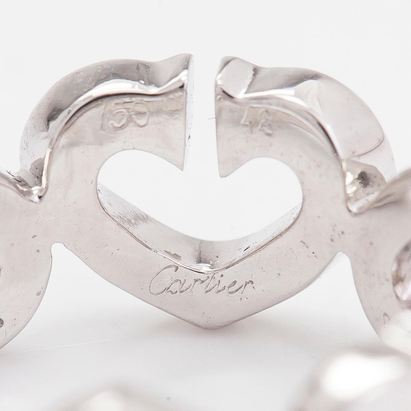 Cartier, ring, "C de Cartier", 18K vitguld och diamanter ca 0.10 ct totalt.
