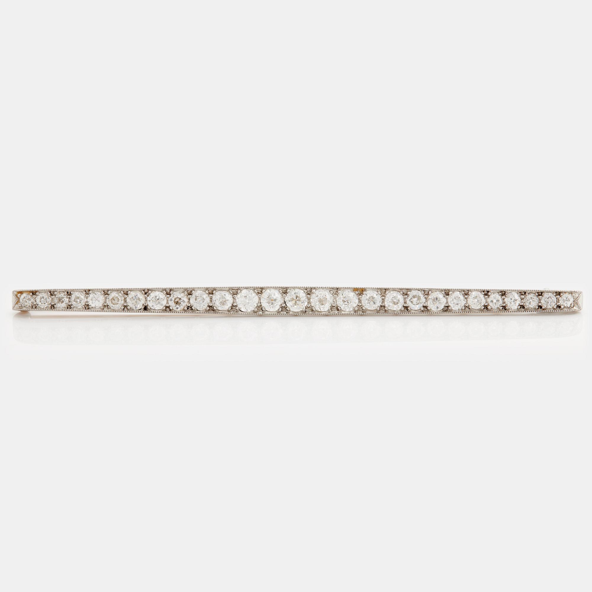 A old cut diamond brooch.