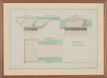 PIIRUSTUKSIA, 2 kpl, vesiväri, sign Emil Reinman 1915.