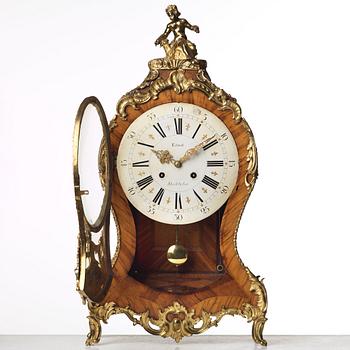 A Swedish Rococo 18th century mantel clock by Petter Ernst (active in Stockholm 1753-84).