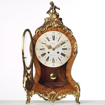 A Swedish Rococo 18th century mantel clock by Petter Ernst (active in Stockholm 1753-84).