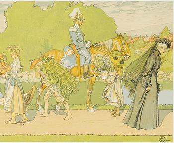 Carl Larsson, "Ute blåser sommarvind".