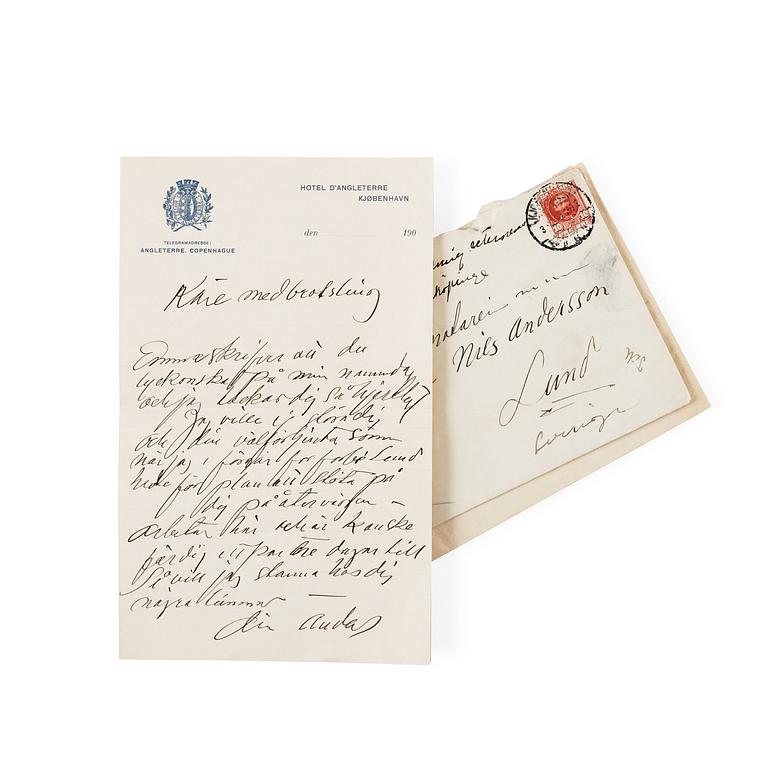 COLLECTION OF LETTERS, headmost from Anders and Emma Zorn. 1910-1920s.