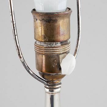 Bordslampa, CG Hallberg, silver, Stockholm, 1930.