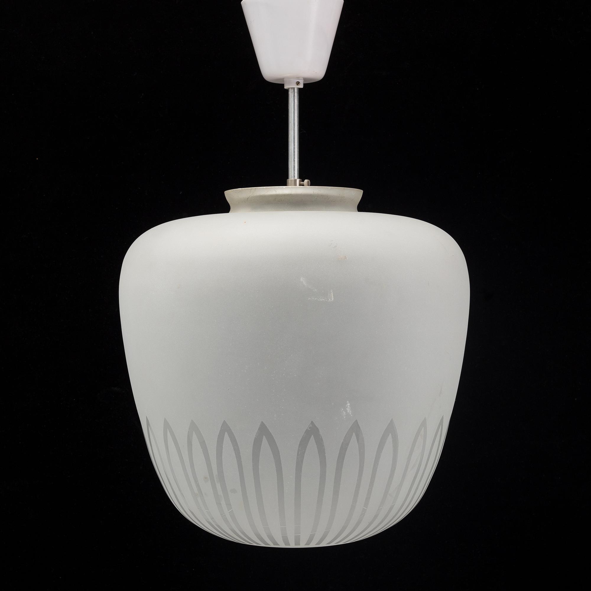 A 1940's Swedish Modern ceiling lamp.