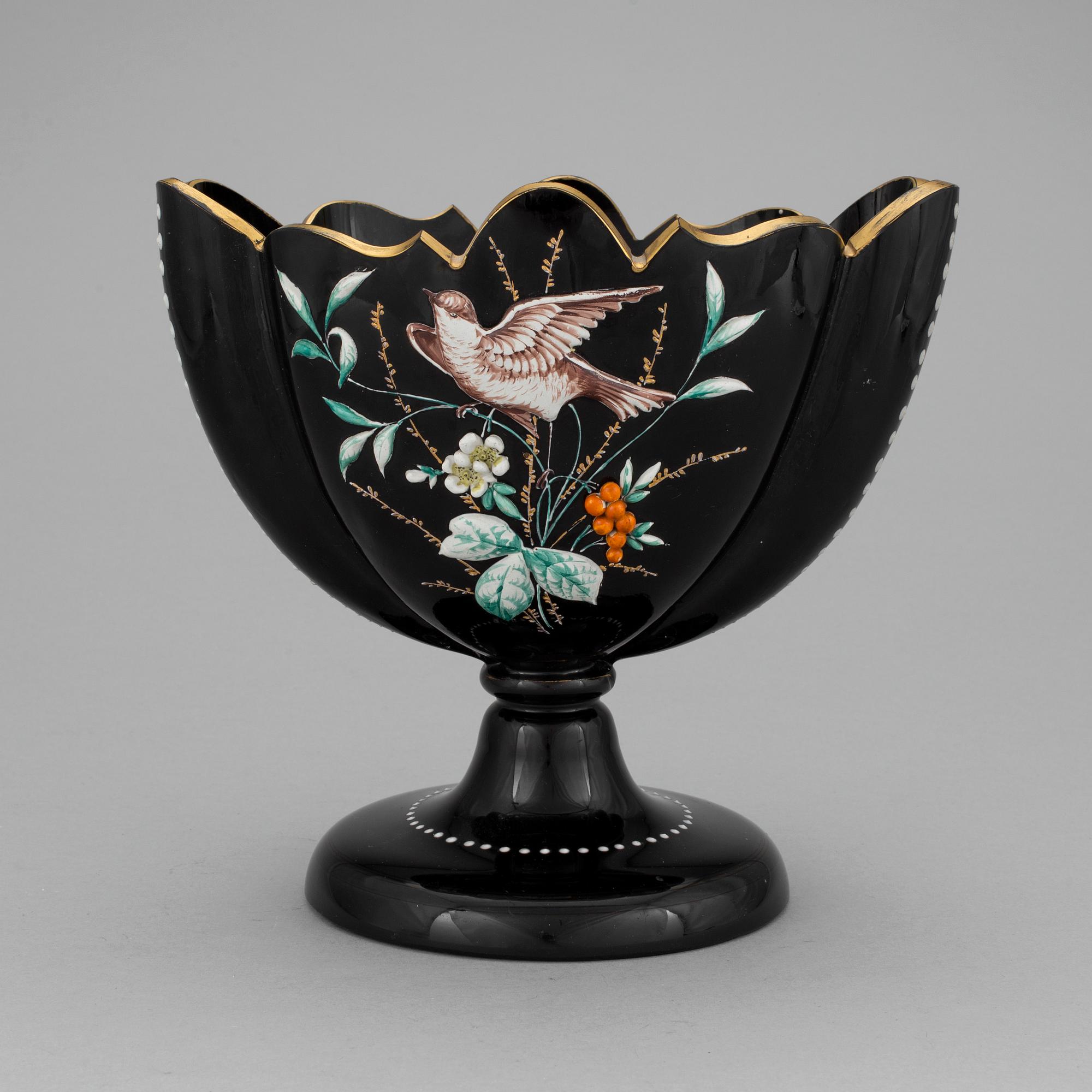 A 19th century glass bowl.